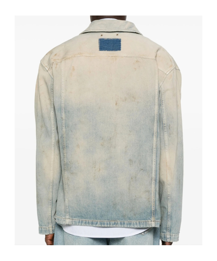Golden Goose 'mackenzie' Denim Jacket Featuring Faded Effect In Blue