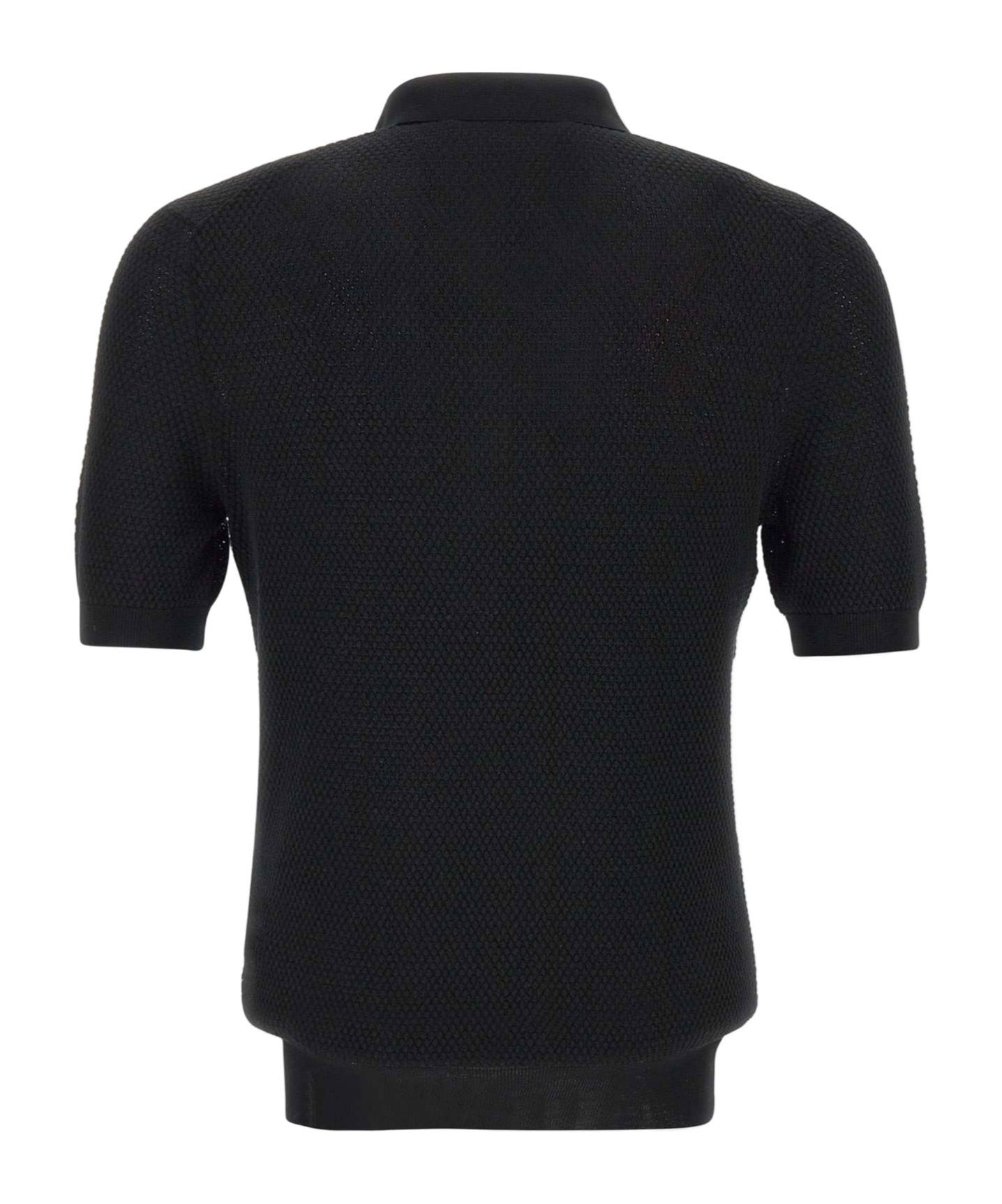 Gran Sasso Textured-knit Short-sleeve Polo Shirt