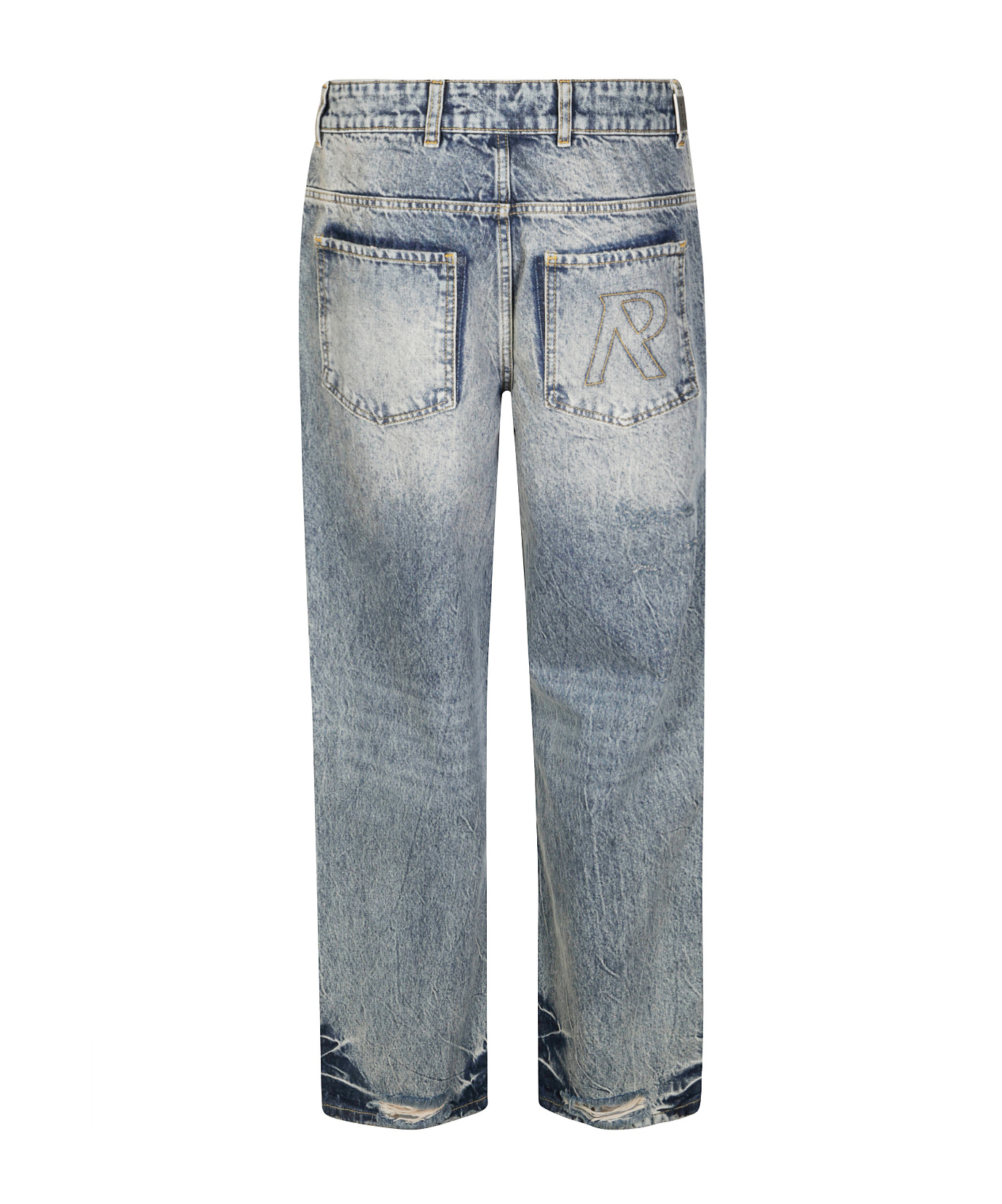 Represent R3 Distressed Baggy Denim Trousers In Gray