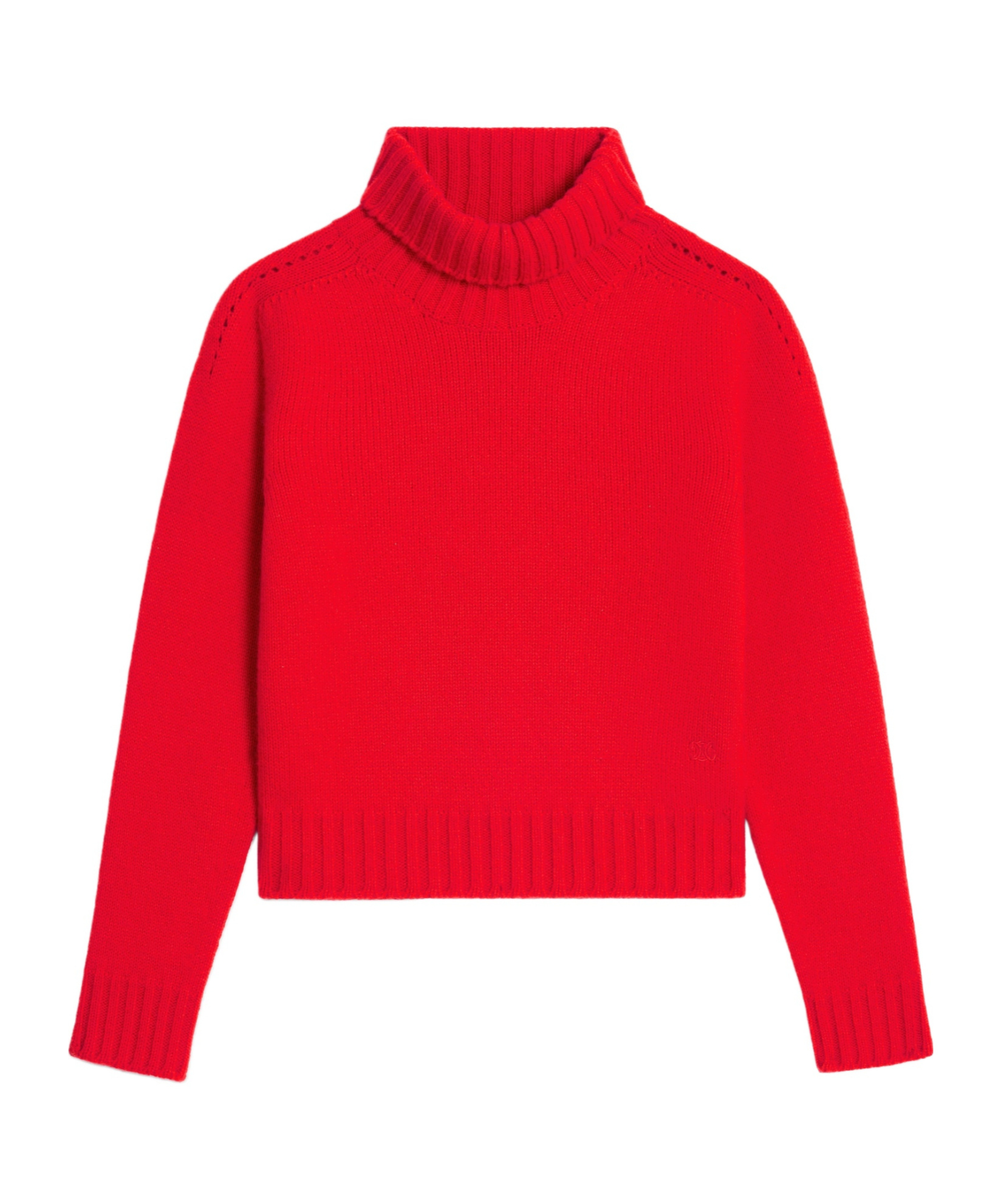 Celine Turtleneck Sweater In Seamless Cashemire In Red