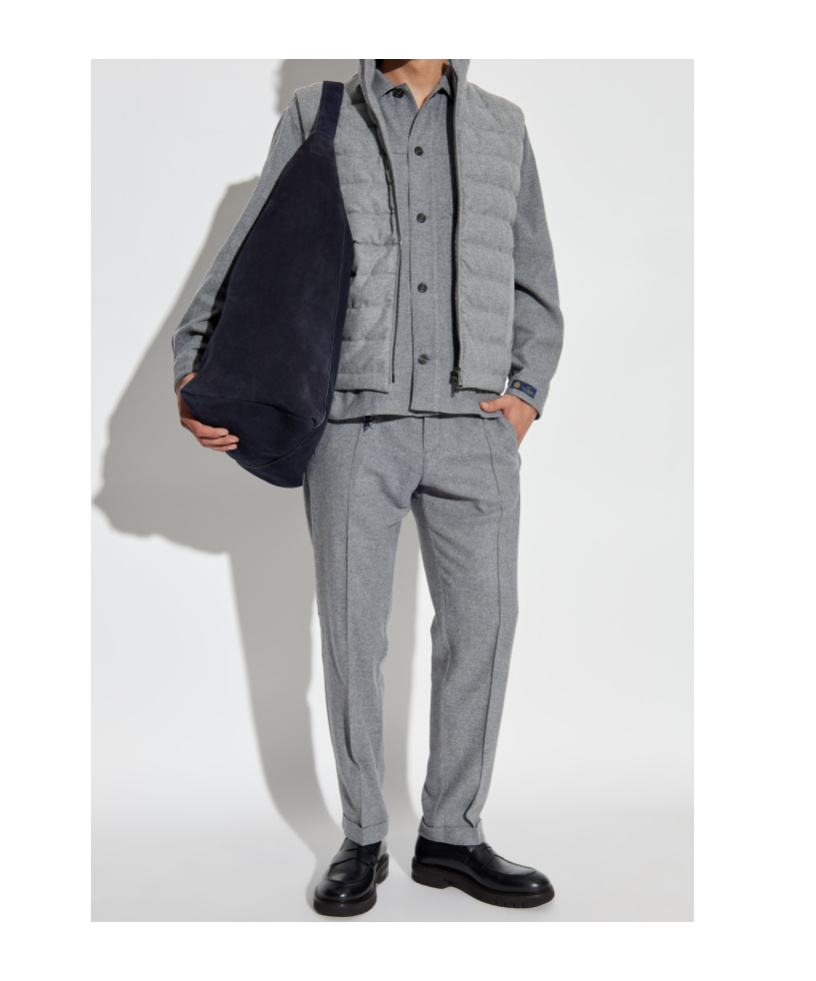 Paul & Shark Quilted Vest In Gray