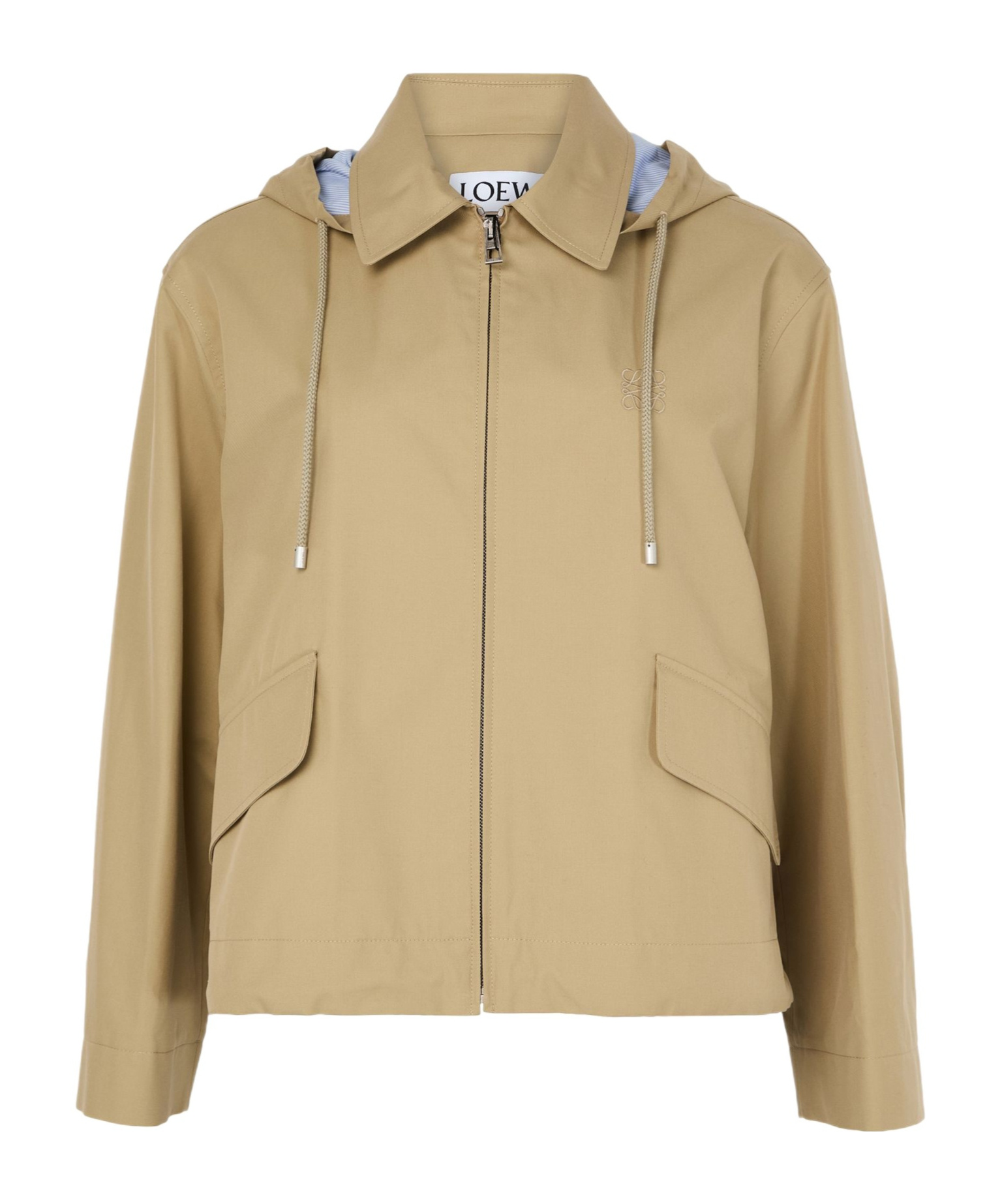Loewe Lapel Long-sleeved Casual Jacket In Brown