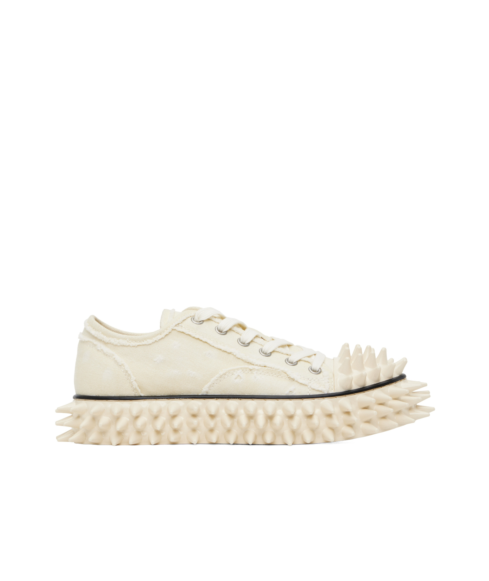 Doublet Off-white Spiky Canvas Sneakers In Nude