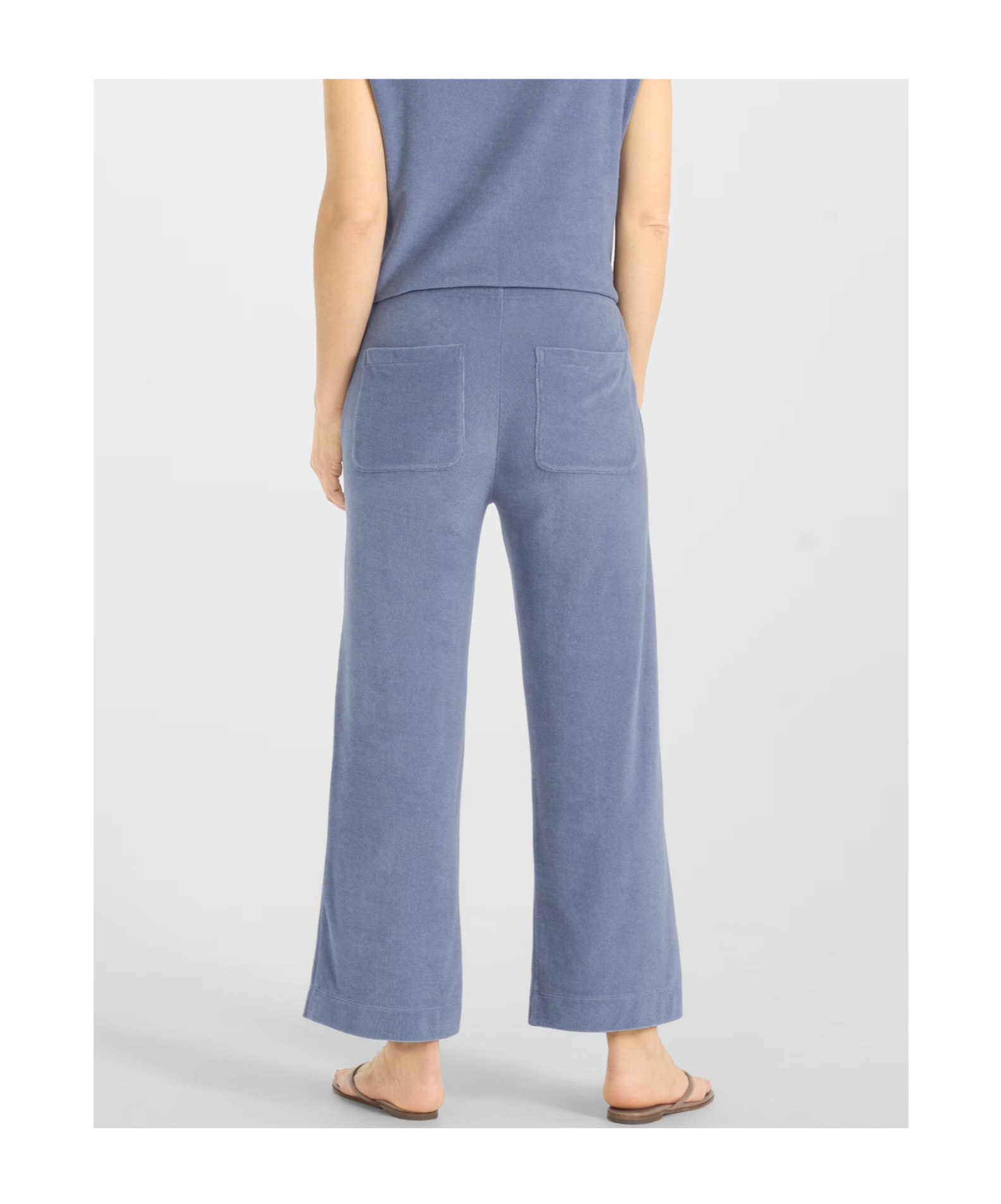 Juvia Drawstring Waist Casual Pants In Blue