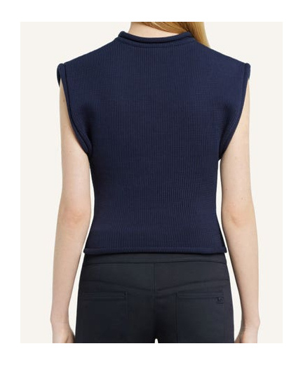 Courrèges Knitted Top In Black