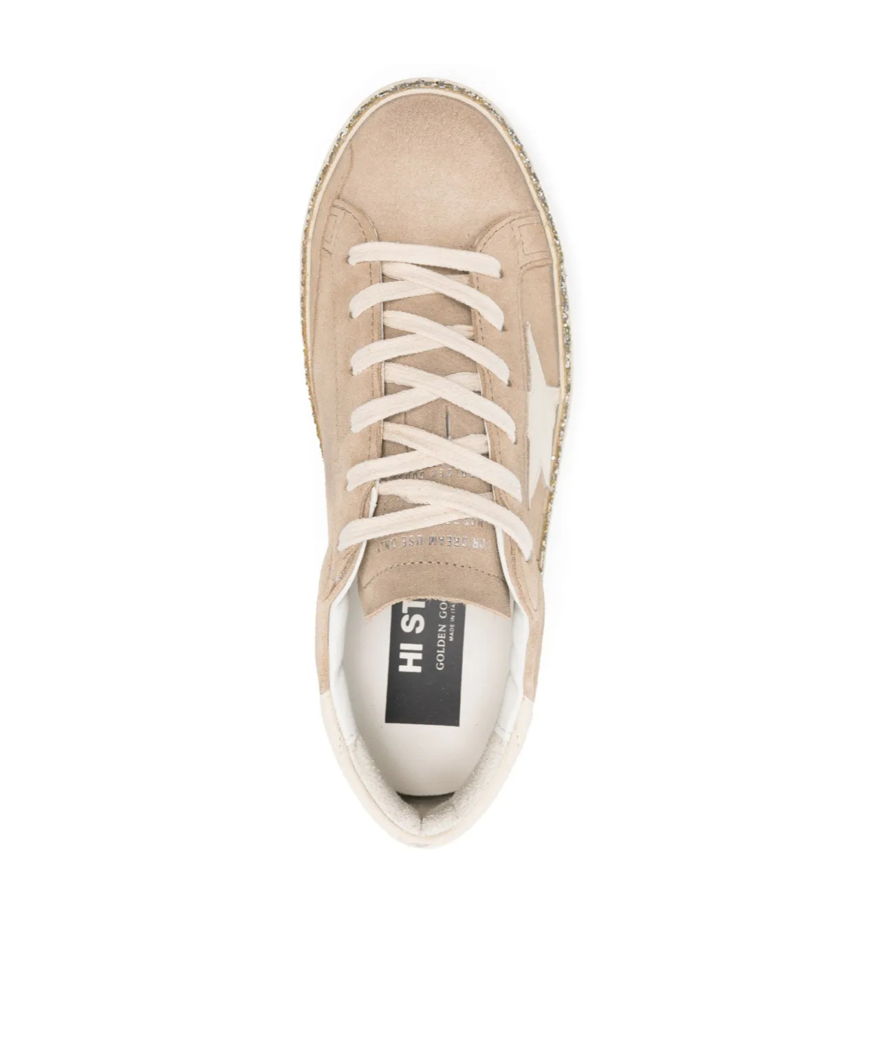 Golden Goose Hi Star Suede Sneakers In White