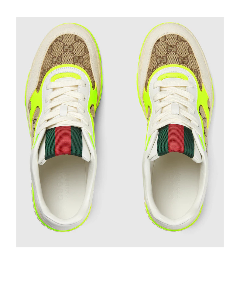 Gucci Re-web Gg Canvas Sneakers In Nude
