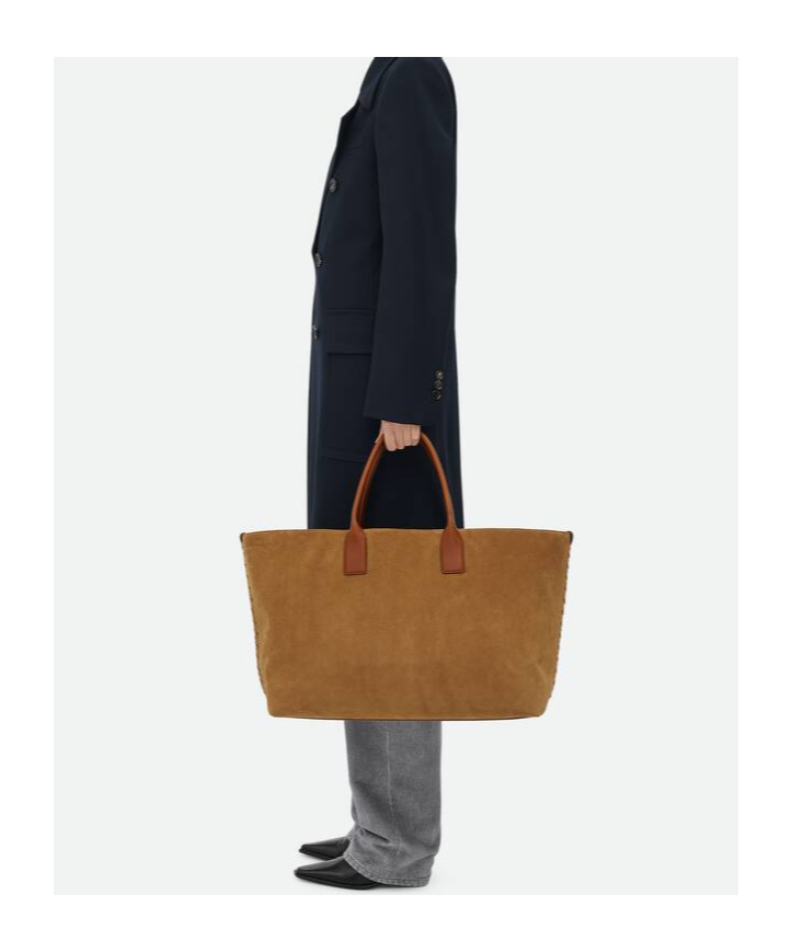 Bottega Veneta Large Cabat Leather Tote Bag In Brown