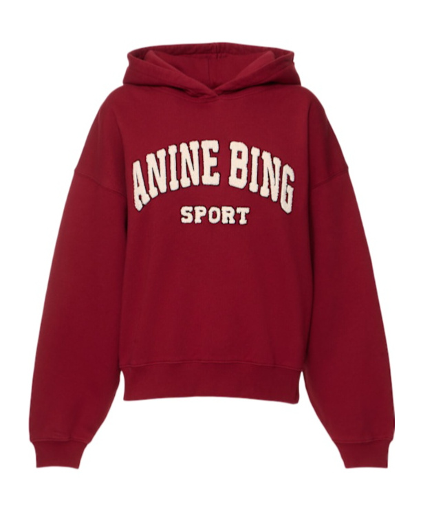 Anine Bing Logo Hooded Hooded Hoodie