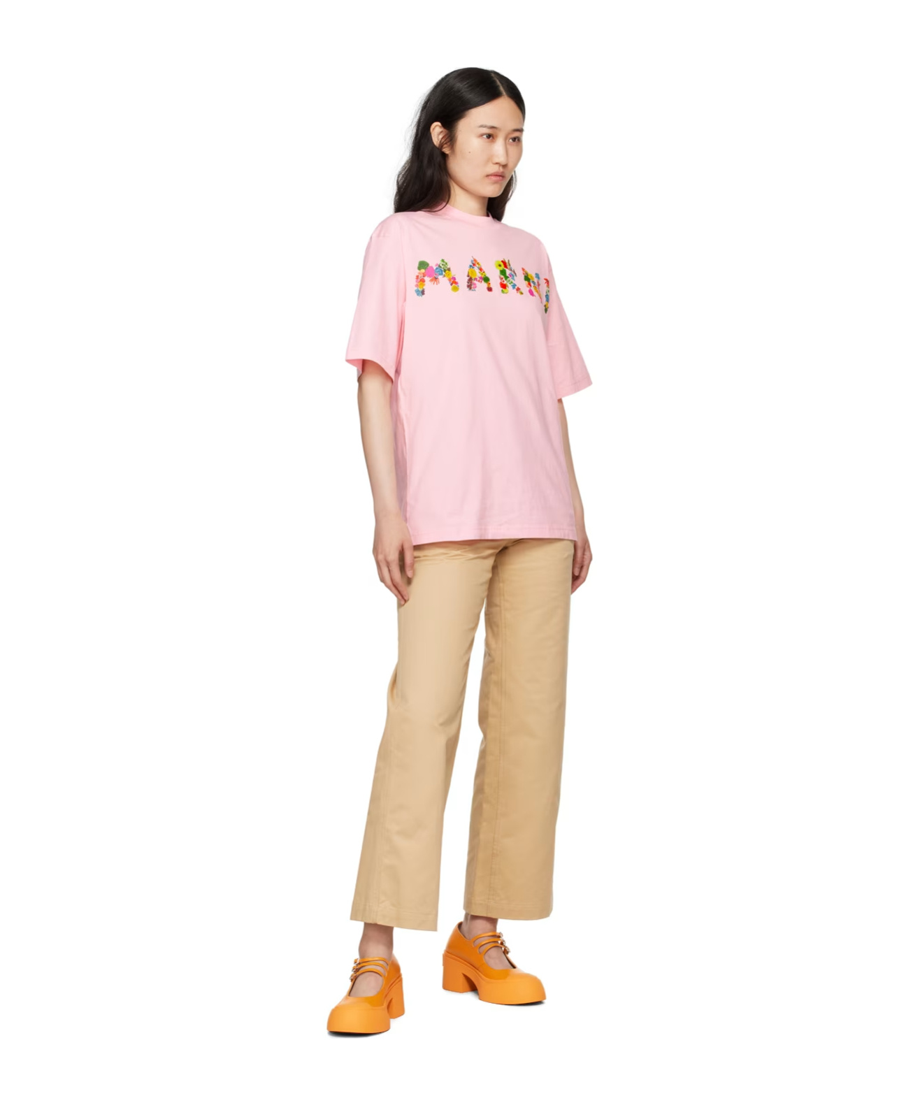Marni Tan Four-pocket Trousers In Nude