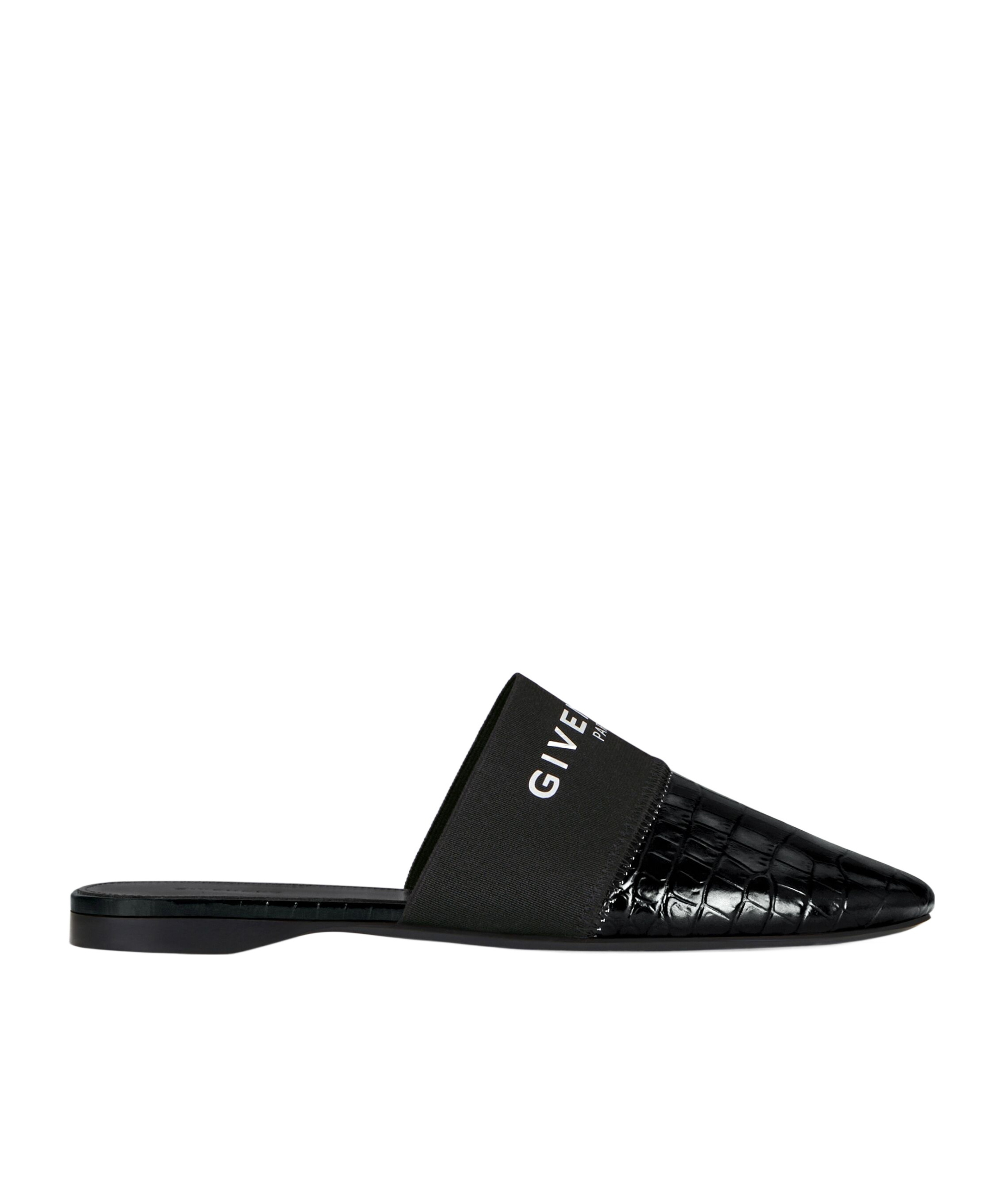 Givenchy Bedford Logo-print Leather Slippers In Black