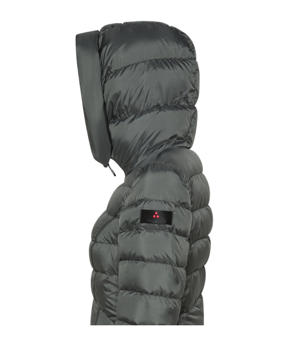 Peuterey Recycled Polyester Long Down Jacket In Gray