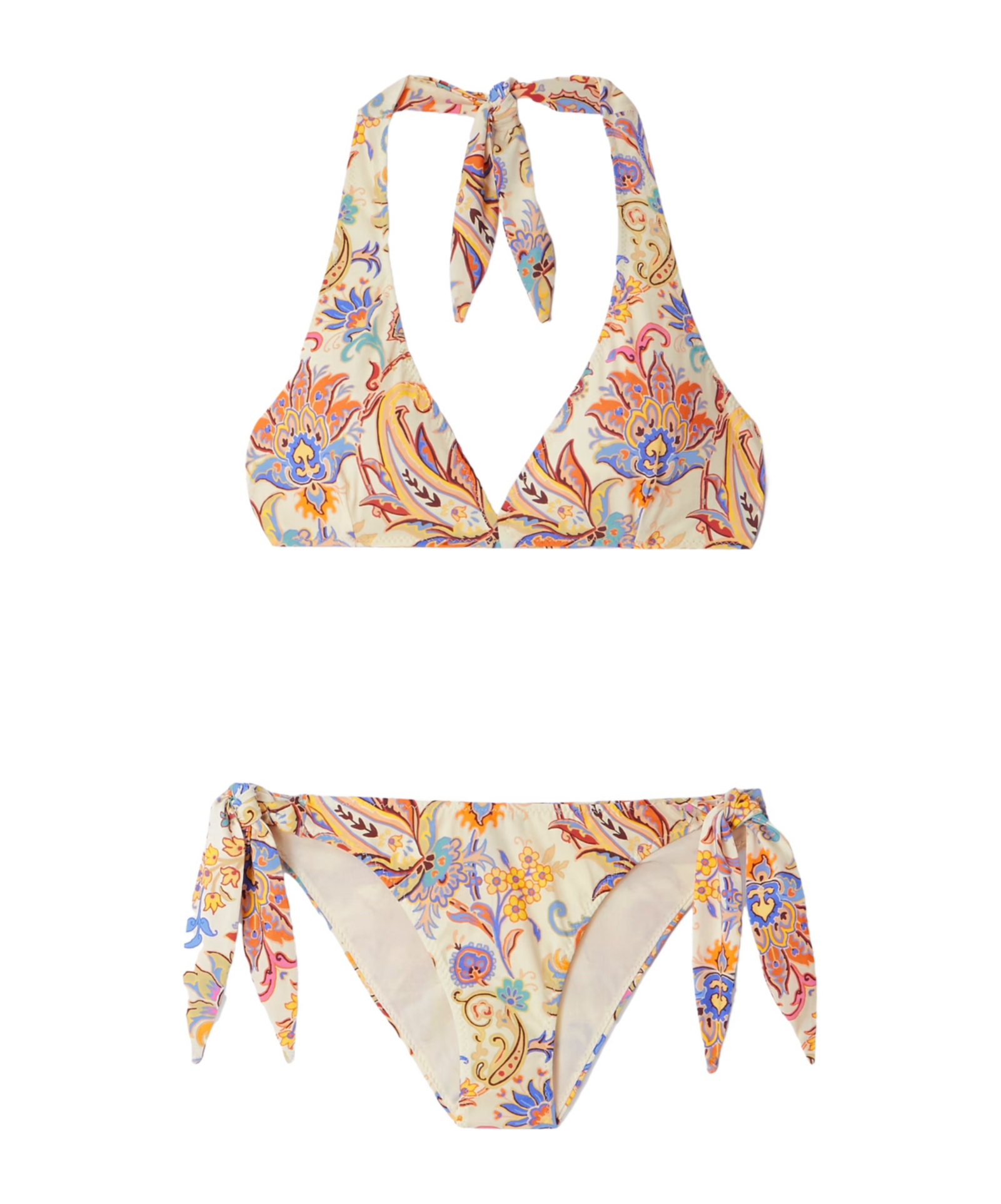 Etro Paisley Printed Two-piece Swimsuit In Brown