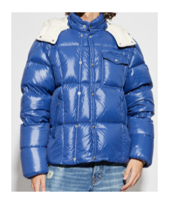 Moncler Serfanto Hooded Puffer Jacket In Blue