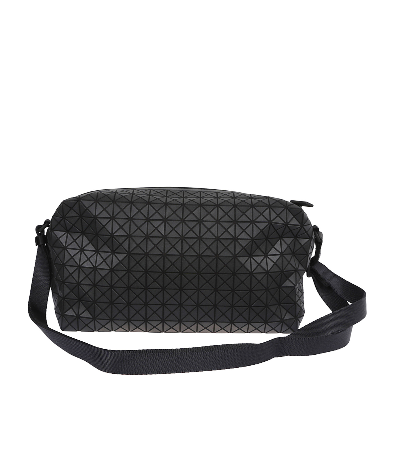 Bao Bao Issey Miyake Shoulder Bag With Geometric Pattern And Wrist Strap In Black