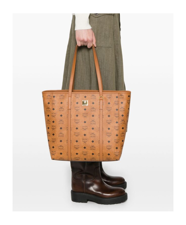 Mcm Double-handle Handbag In Brown
