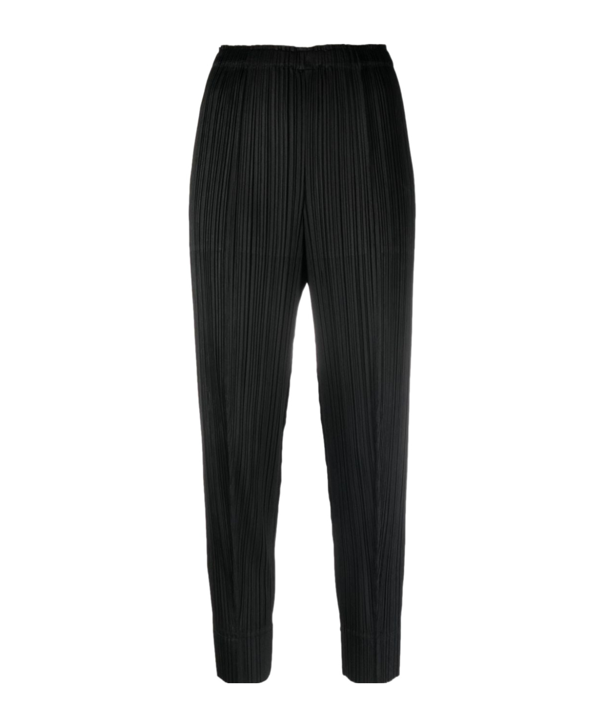 Shop Issey Miyake Monthly Colors September Tapered Trousers In Black