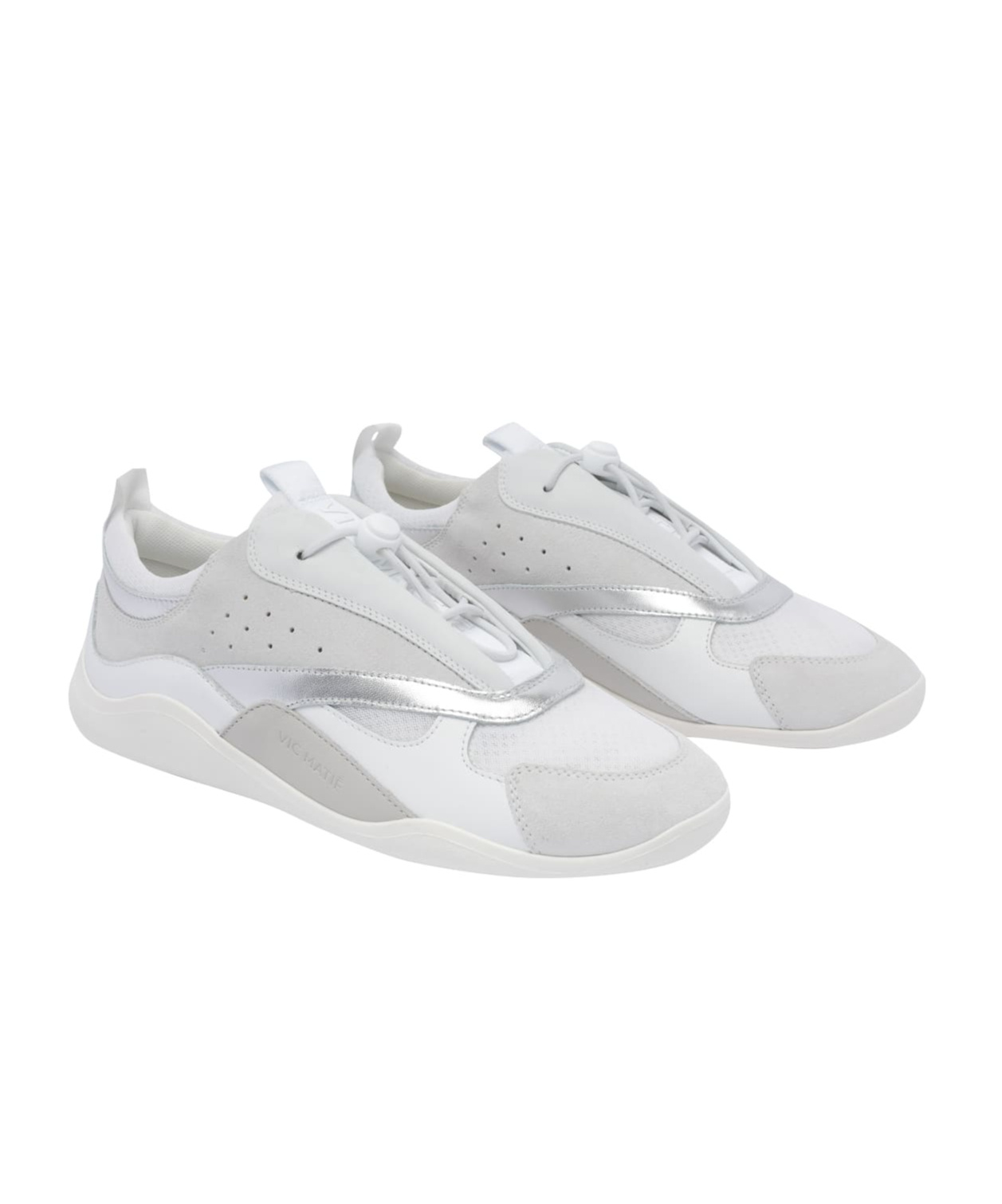 Shop Vic Matie Round Toe Low-top Sneakers In White