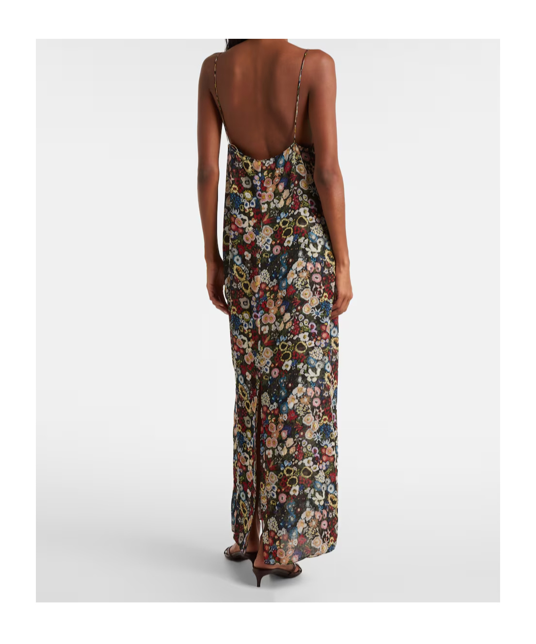 Khaite Taja Floral-print Silk-chiffon Maxi Dress In Multi