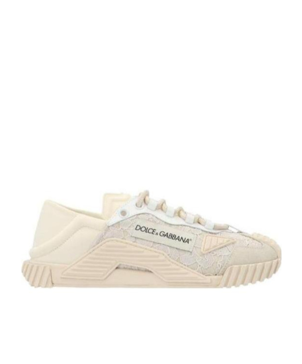 Dolce & Gabbana Round Toe Sneakers In White