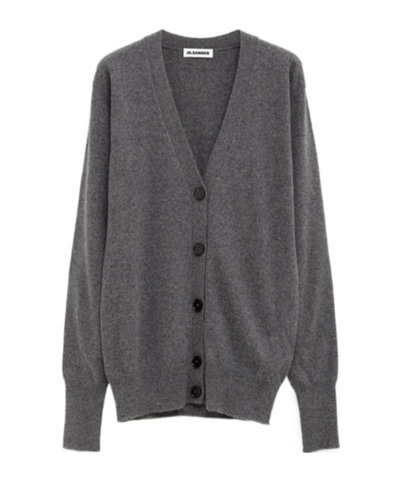 Jil Sander Button-down Cashmere Cardigan In Black