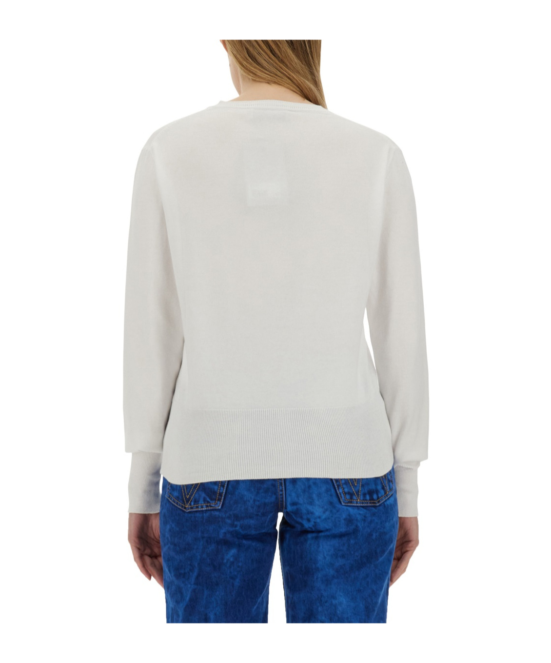 Vivienne Westwood Cardigan Bea In Misto Cotone Sabbia Donna In White
