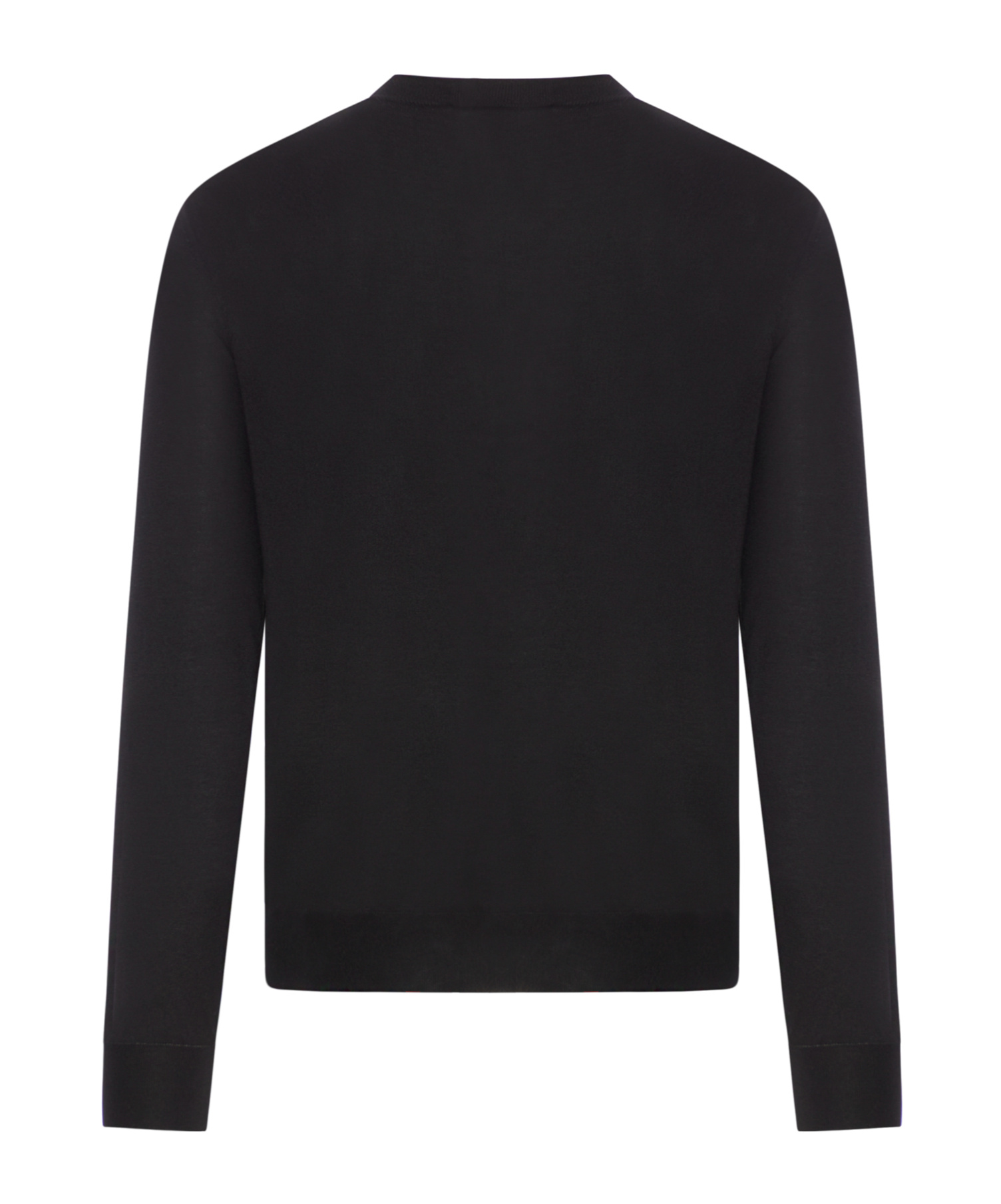 Prada Logo Patch Silk Crewneck Sweater In Black