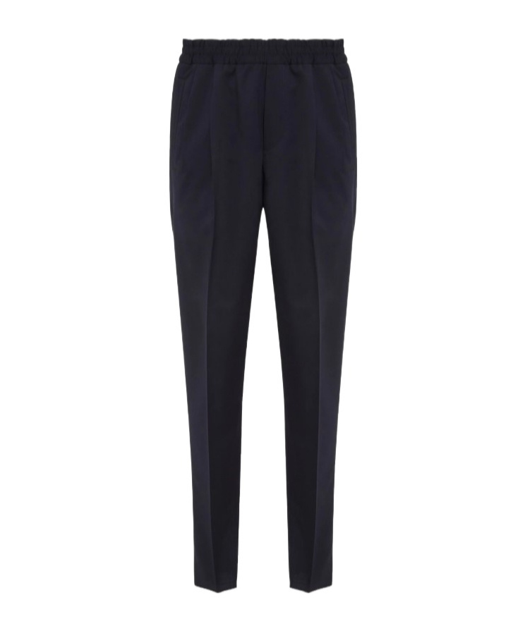 Zegna Jogger Trousers In Wool Blend In Black