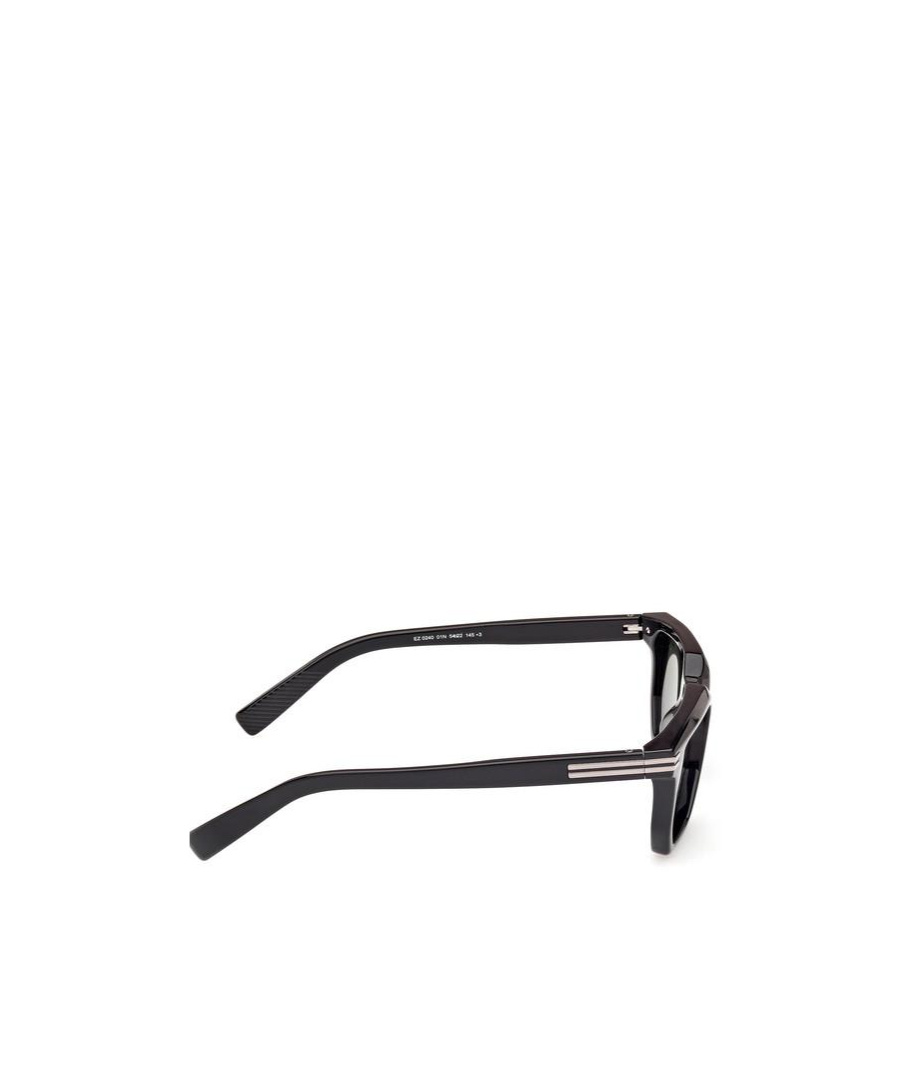 Zegna 54mm Polarized Rectangular Sunglasses In Black
