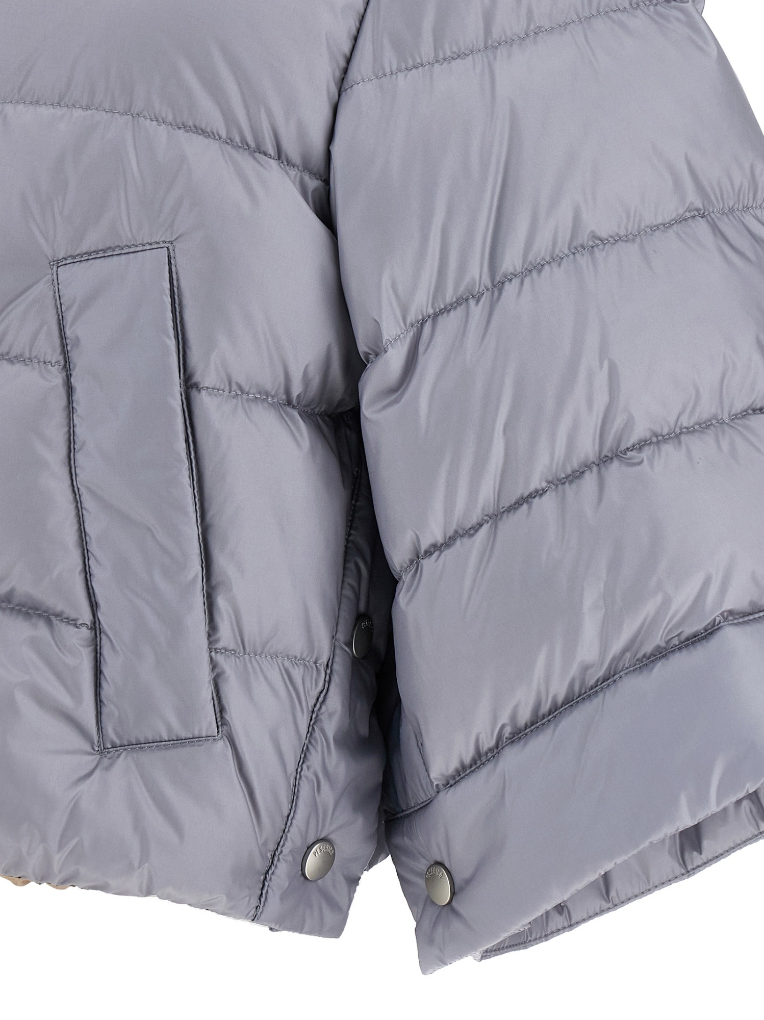 Peserico Cape Down Jacket Casual Jackets And Parka Gray In Gray
