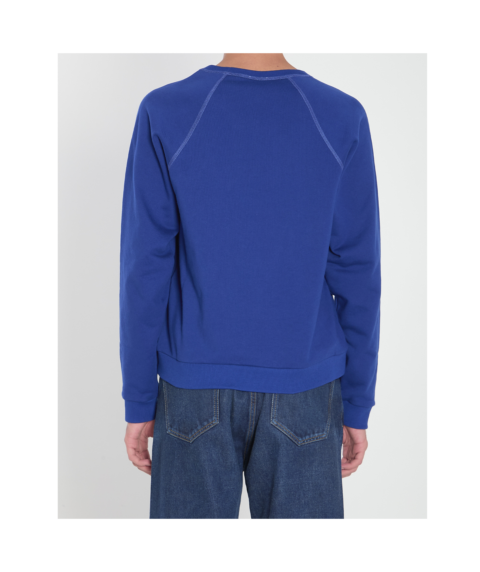 Celine Slim-fit Logo-print Cotton-jersey Sweatshirt In Multi