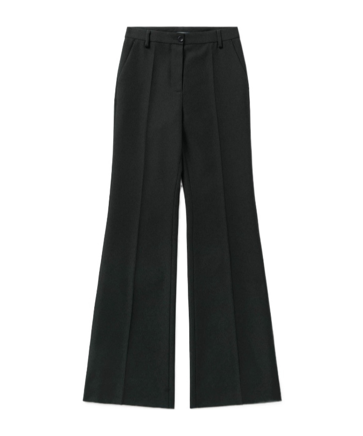 1989 Studio Cotton Flared Trousers In Green