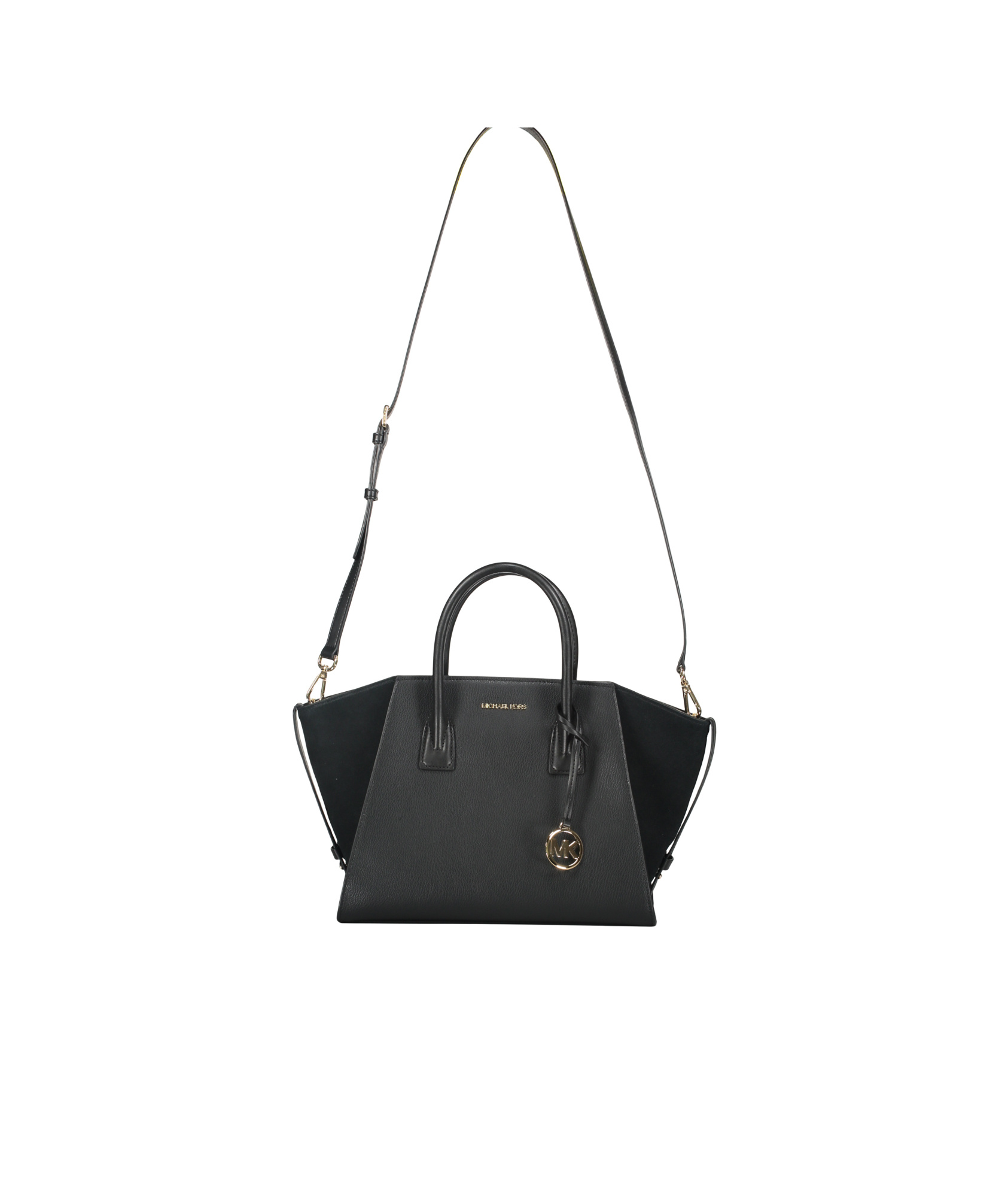 Michael Kors Avril Leather Top-zip Tote Bag In Black