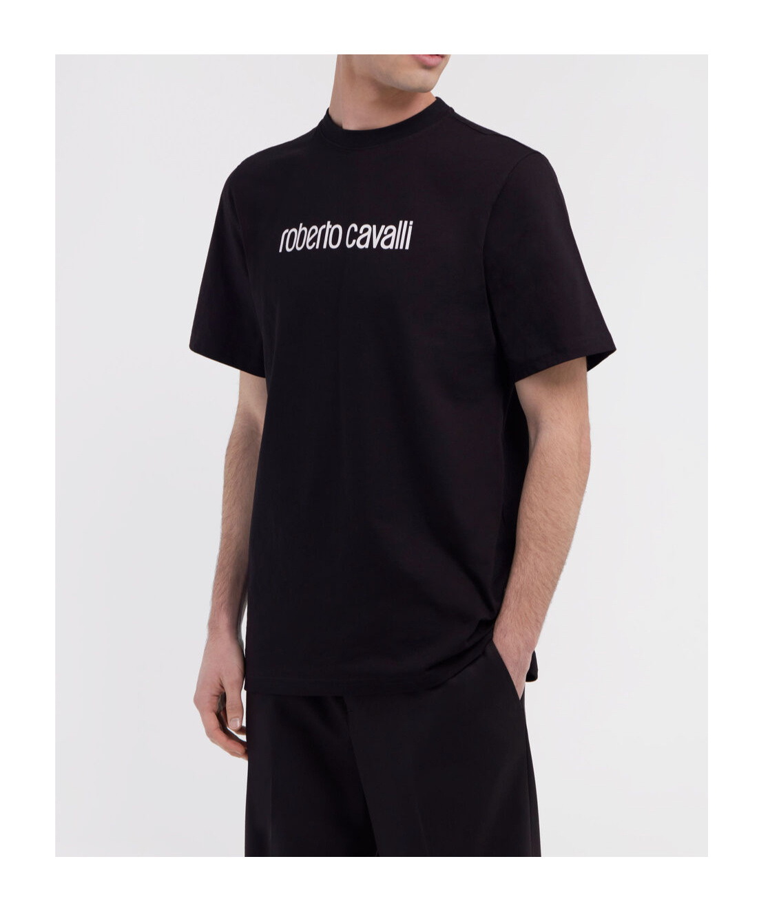 Roberto Cavalli Short-sleeved T-shirt In Black