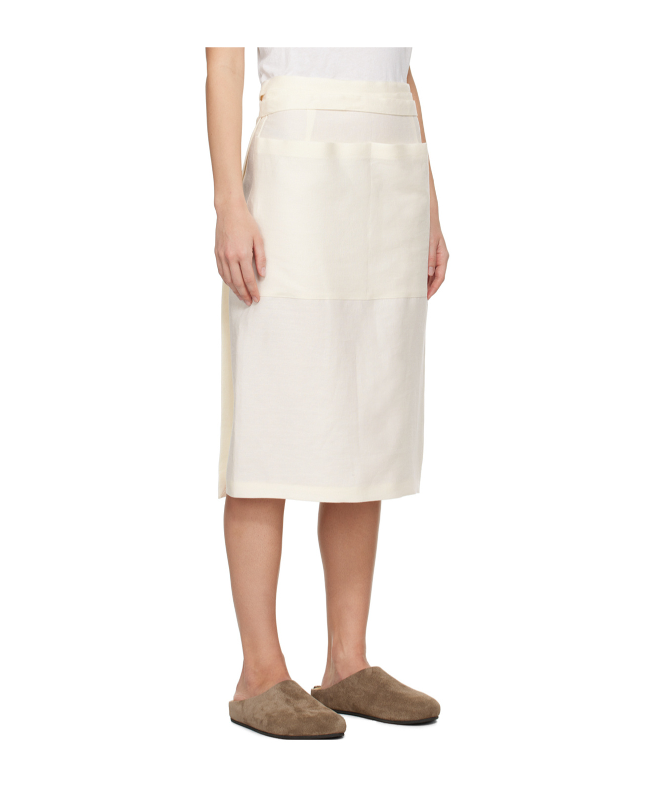 The Row Lulli Mid-length Skirt In White