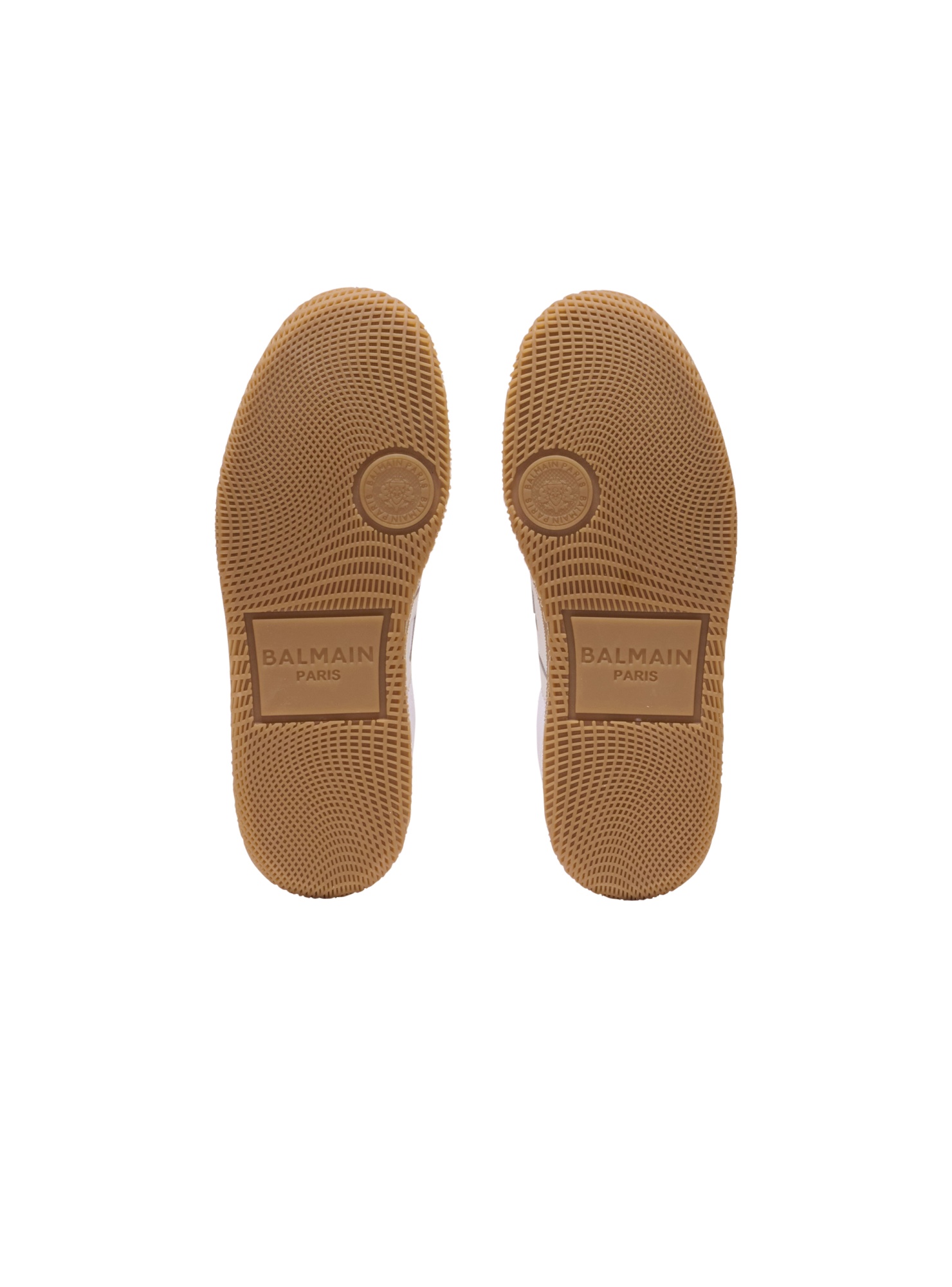 Balmain Leather And Canvas Swan Trainers In White