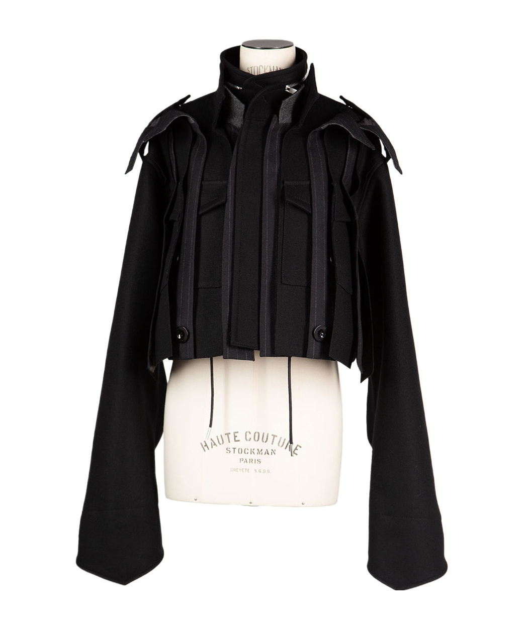Sacai Long-sleeved Casual Jacket In Black