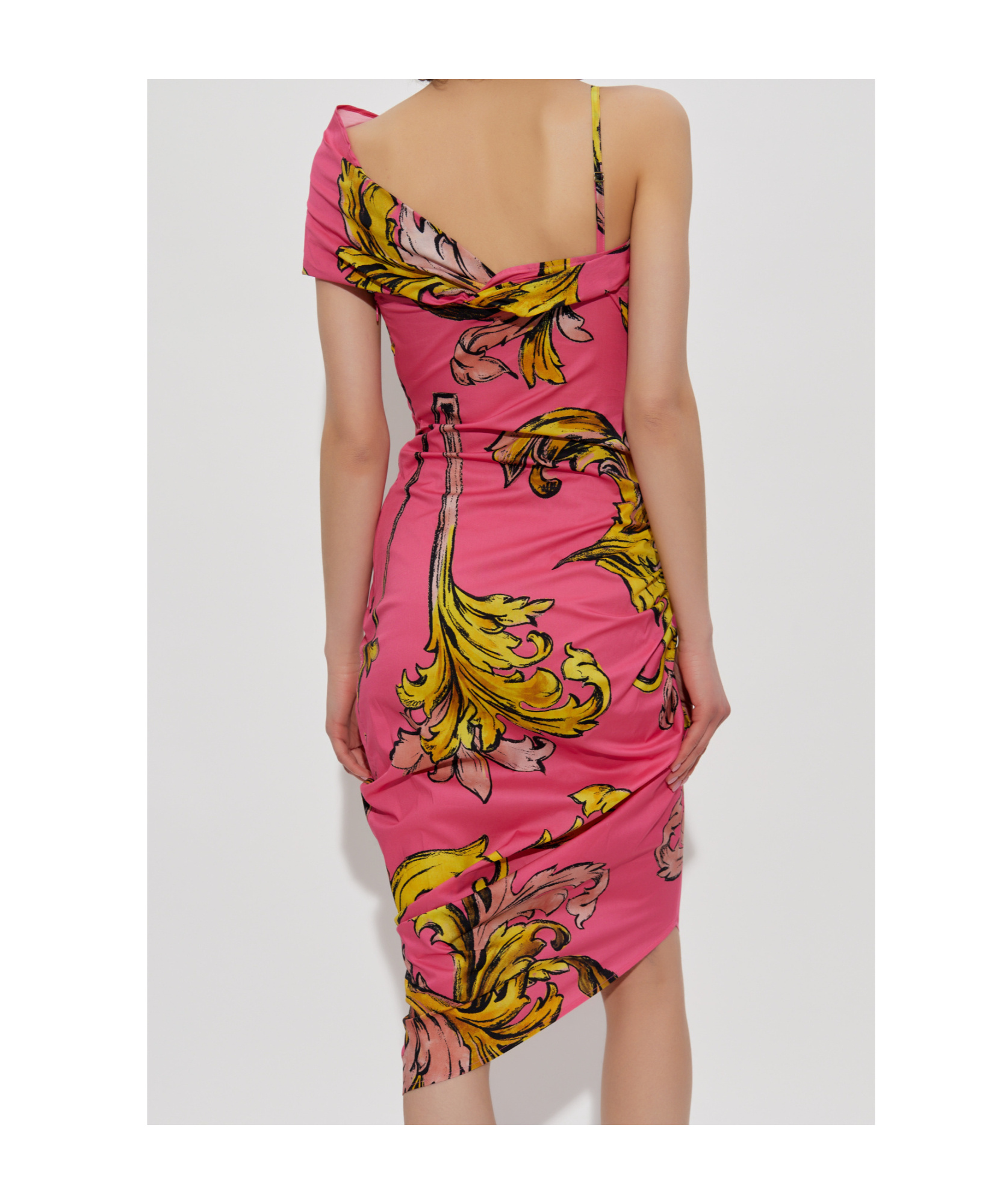 Versace Zippered Dress In Red