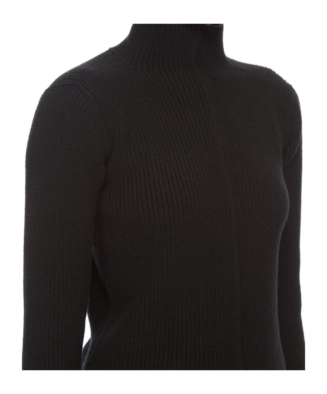 Rick Owens Black Porterville Headon Dbl Lupetto Turtleneck In Black