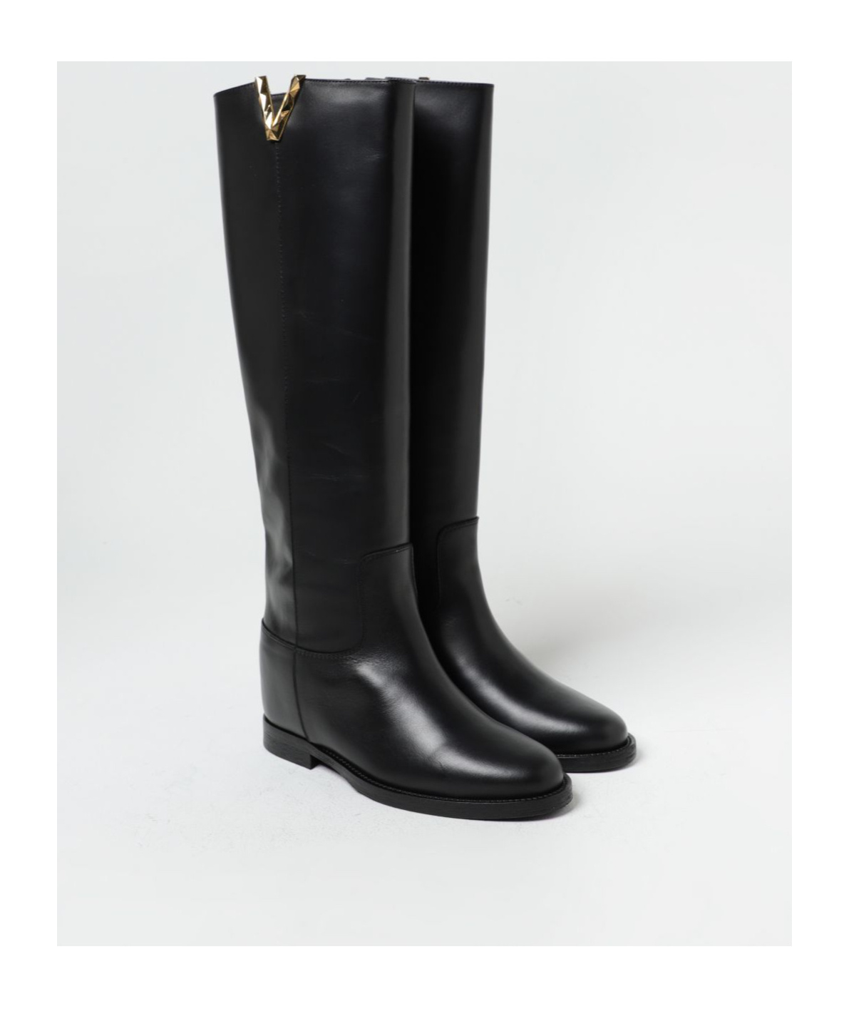 Shop Via Roma 15 Stitched Detail Boots In Black