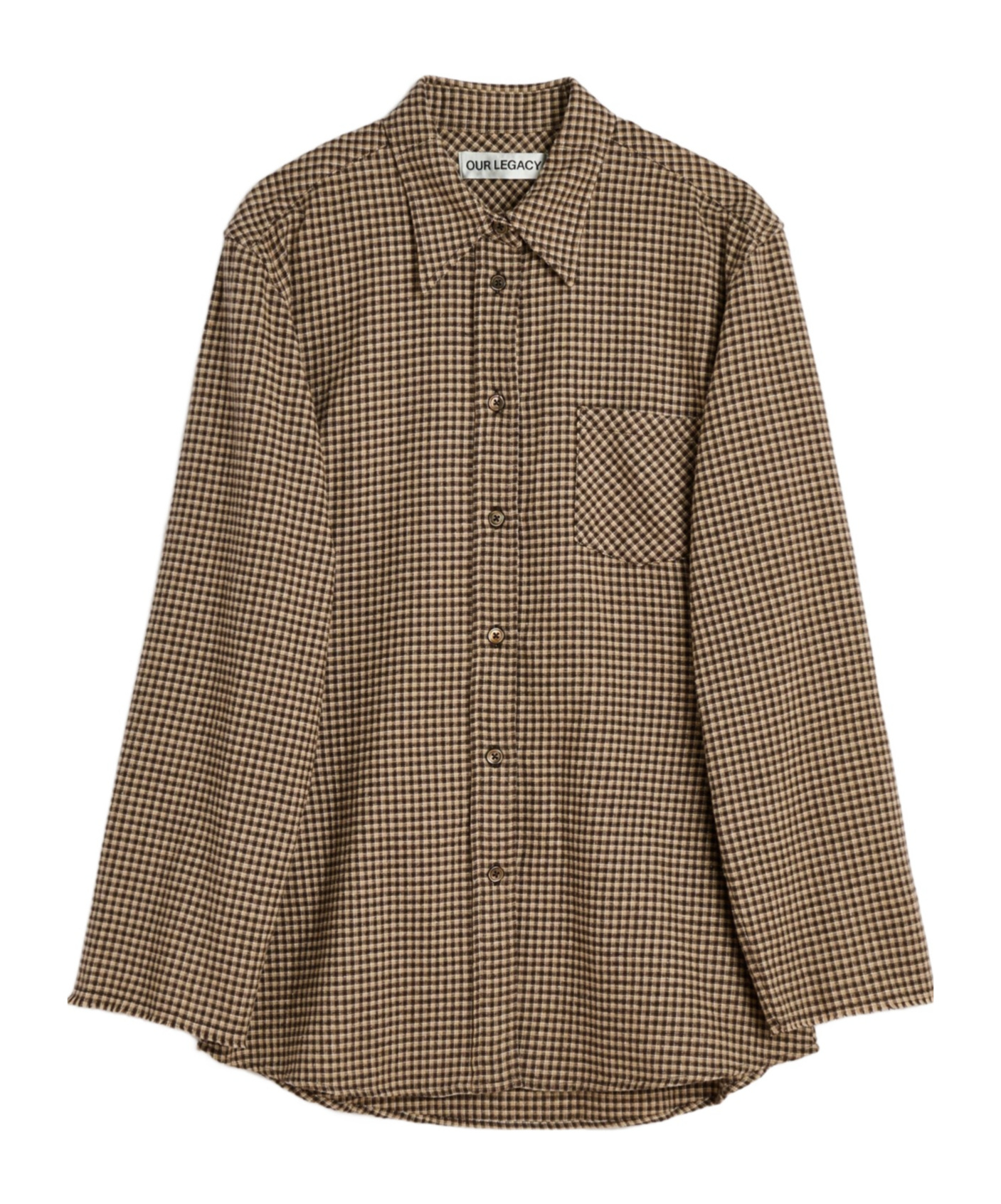 Our Legacy Daisy Checked Shirt In Brown