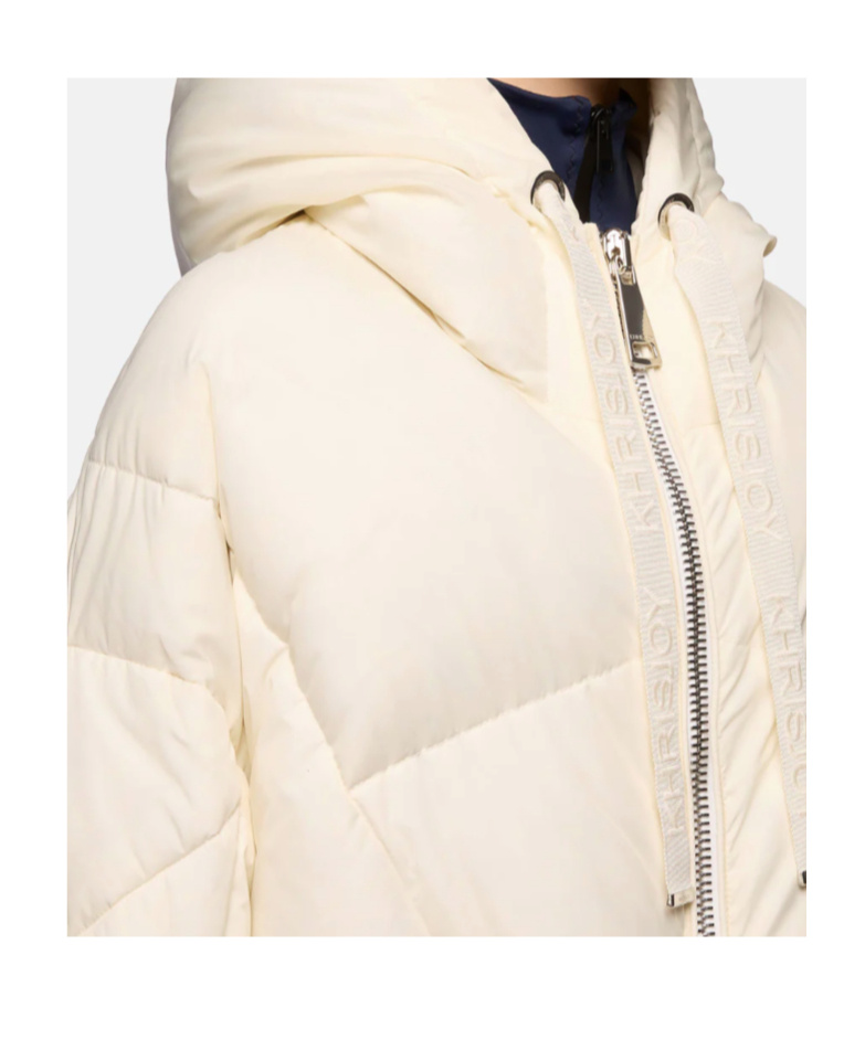 Khrisjoy Hooded Quilted Puffer Jacket In Neutral