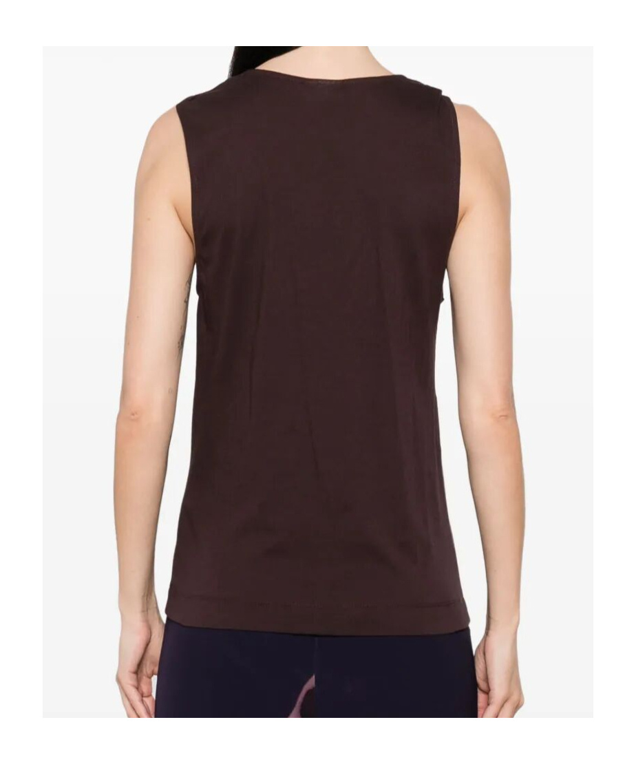Dries Van Noten Hantex Cotton Tank Top Clothing In Burgundy