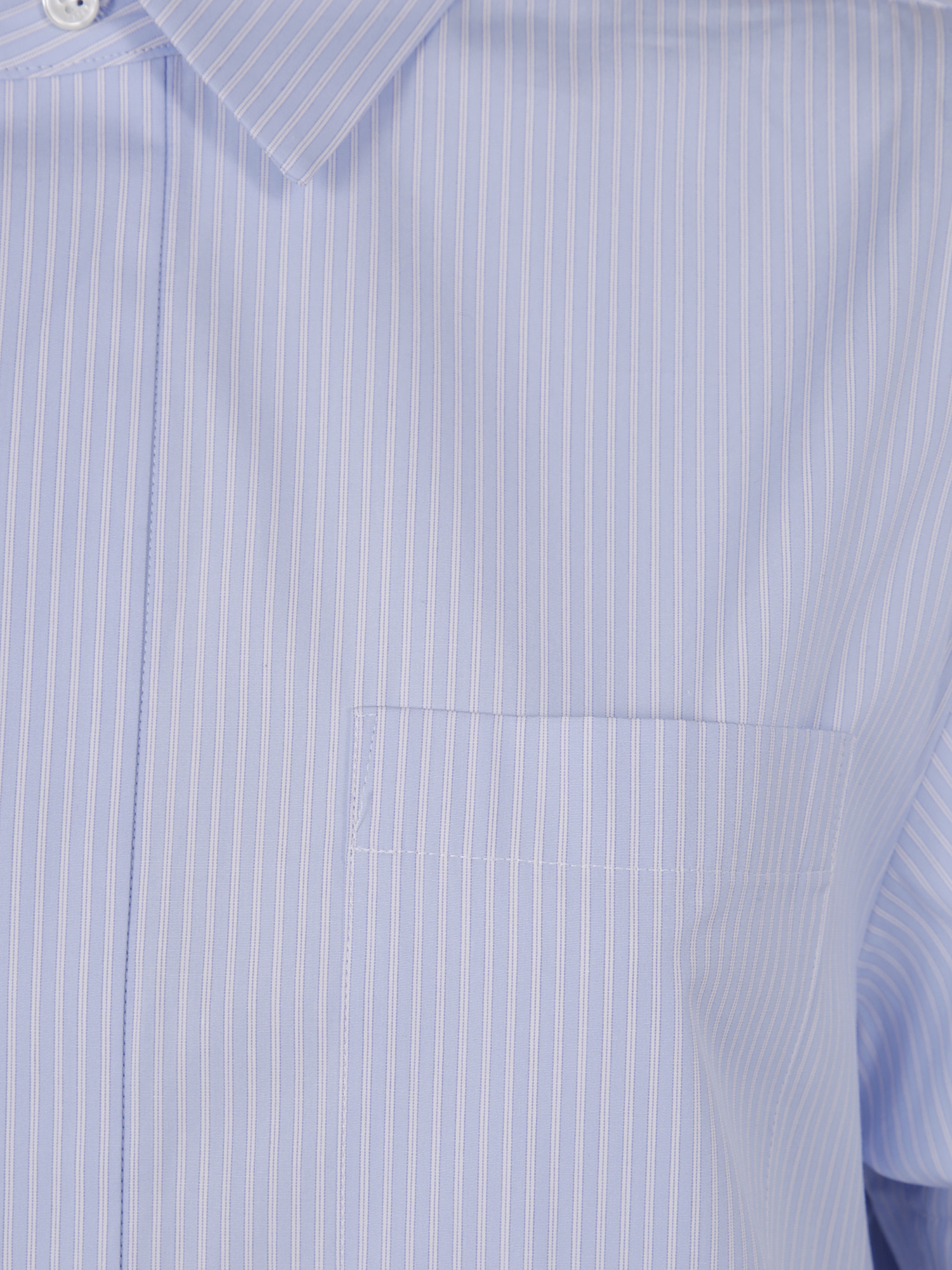 Sacai Cotton Popeline Midi Dress In Blue