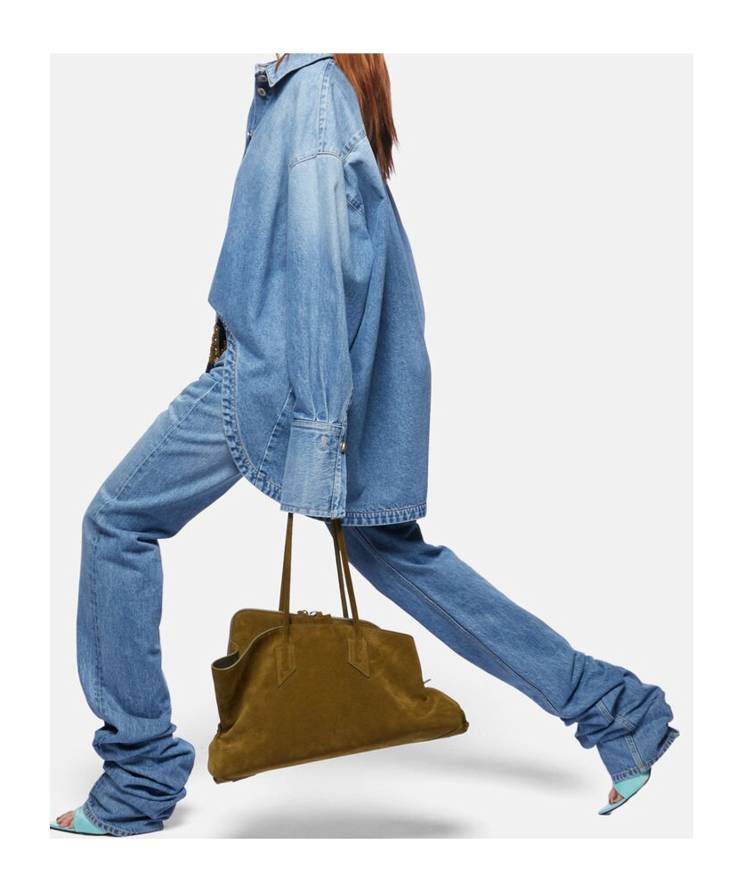 Attico Sky Blue Long Pants In Blue