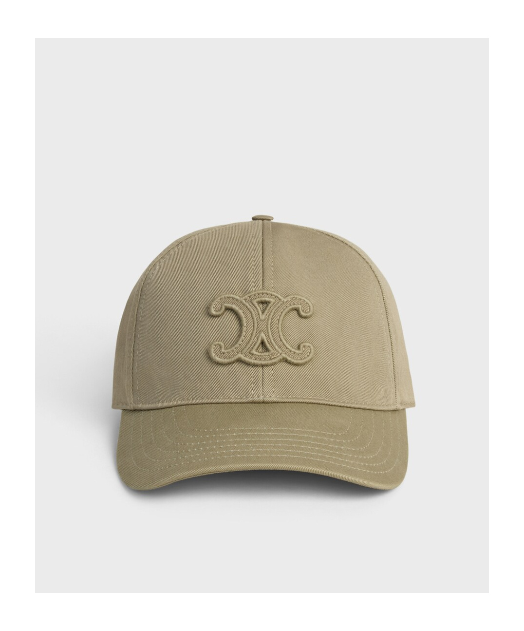 Celine Curved Brim Hat In Olive