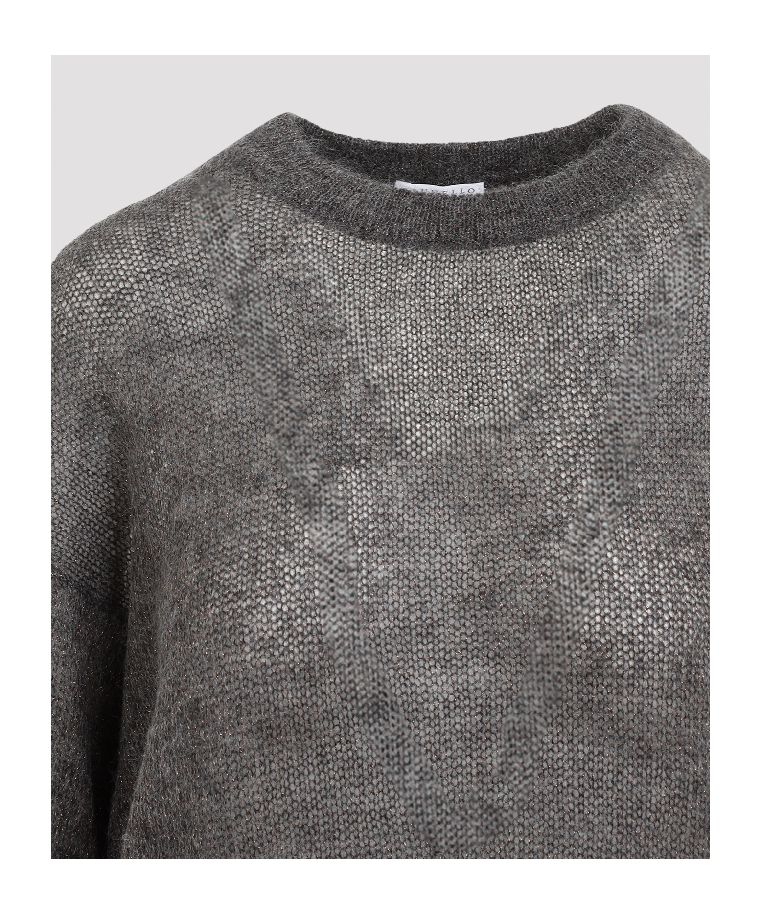 Brunello Cucinelli Women's Mohair Lame Sweater In Black