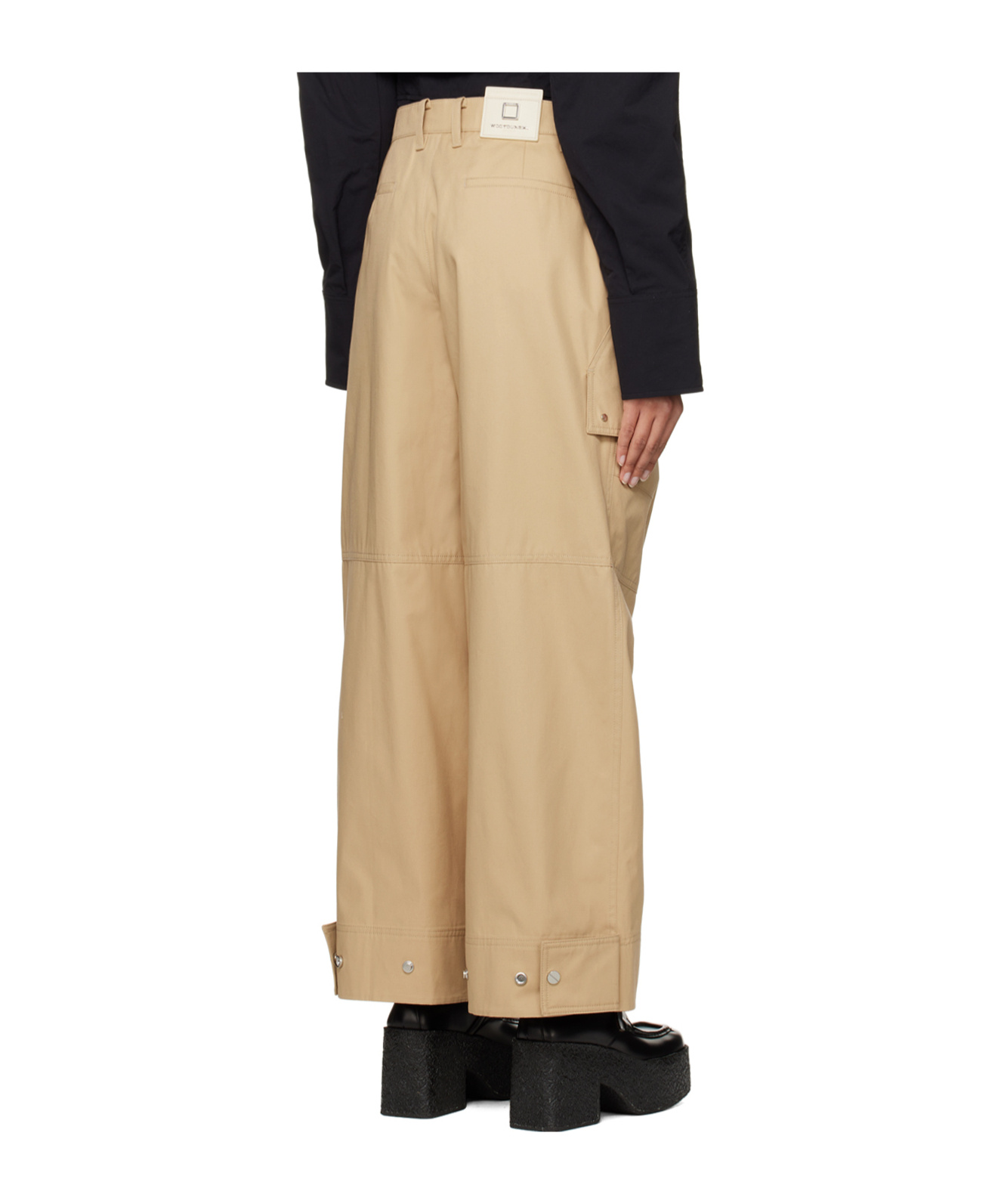 Wooyoungmi Beige Paneled Trousers In Neutral