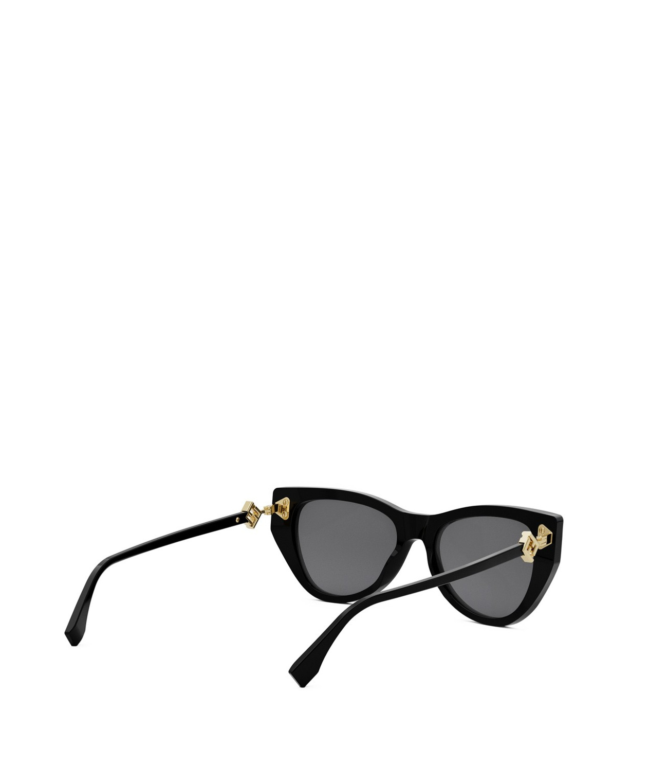 Fendi Smoke Cat Eye Ladies Sunglasses Fe40135i 01a 135 In Black