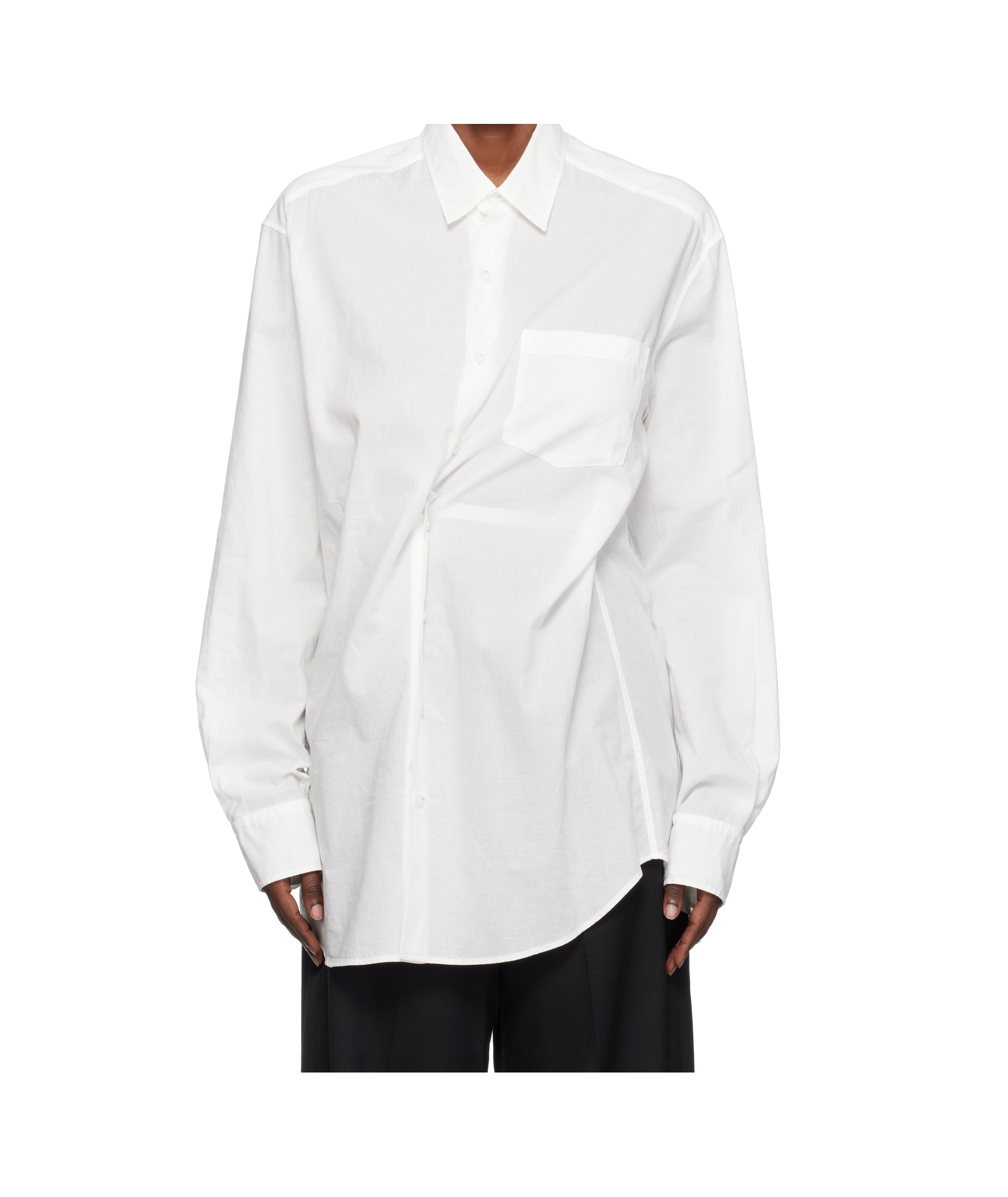 Ann Demeulemeester Long-sleeved Shirt In White